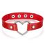 JewelryWe Schmuck 6pcs Set Damen Choker Halsband Halskette, Leder Legierung 33-40cm Erstellbare Punk Lolita Herz Collier Kette, 6 Farben