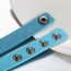 JewelryWe Schmuck Damen Choker Halsband Halskette, Leder Legierung 33-40cm Erstellbare Punk Lolita Herz Collier Kette, Blau Silber