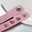 JewelryWe Schmuck Damen Choker Halsband Halskette, Leder Legierung 33-40cm Erstellbare Punk Lolita Herz Collier Kette, Rosa Silber