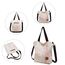 JANSBEN Damen Canvas Handtasche Schultertasche Casual Multifunktionale Umhängetaschen Groß für Arbeit Schule Shopper Lässige täglich (Leopard)