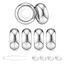 GW Charms Stopper 925 Sterling Silber für Armband mit Gummi Clip Stopper Charms für Bead Charm Armband Anhänger Spacer (6x Silber)