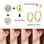 Ecripe 5 Paar 925 Sterling Silber Ohrringe Set für Frauen, 3 Paar 14K Gold Mini Ohrstecker 2 Paar Creolen mit Cubic Zirkonia, Hypoallergene Klein Knorpel Ohrringe für Mädchen