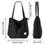 KALIDI cord Tasche Damen Umhängetasche mit Reißverschluss,Groß Shopper Tasche Tote Bag Handtasche Schultertaschen für Arbeit Büro Reisen Einkaufen Schule und Alltag