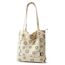KALIDI Cord Tasche Damen Umhängetasche mit Reißverschluss Wasserdicht Tote Bag mit Taschenfach Groß Shopper Tasche Handtasche Schultertaschen für Arbeit Büro Reisen Einkaufen Schule (white)