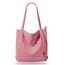 KALIDI Cord Tasche Damen Umhängetasche mit Reißverschluss Wasserdicht Tote Bag mit Taschenfach Groß Shopper Tasche Handtasche Schultertaschen für Arbeit Büro Reisen Einkaufen Schule (PInk)