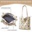 KALIDI Cord Tasche Damen Umhängetasche mit Reißverschluss Wasserdicht Tote Bag mit Taschenfach Groß Shopper Tasche Handtasche Schultertaschen für Arbeit Büro Reisen Einkaufen Schule (white)