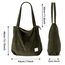 KALIDI cord Tasche Damen Umhängetasche mit Reißverschluss,Groß Shopper Tasche Tote Bag Handtasche Schultertaschen für Arbeit Büro Reisen Einkaufen Schule und Alltag