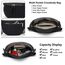 Vezluax 30x20cm umhängetasche Damen Bauchtasche Damen Groß Vegan Leder Crossbody Bag stylisch Frauen mit breitem Gurt Schwarz