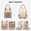 LOVEVOOK Rucksack Damen Klein, Wasserdicht Cityrucksack Handtasche 2 in 1 mit USB Ladeanschluss, Mini Tasche Daypack Backpack Women Elegant für Freizeit Schule Reisen Arbeit, Khaki Beige