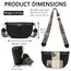 Vezluax 30x20cm umhängetasche Damen Bauchtasche Damen Groß Vegan Leder Crossbody Bag stylisch Frauen mit breitem Gurt Schwarz