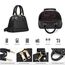 Bagsure Handtasche Damen Schultertasche Handtaschen Tragetasche Damen 4-teiliges Set für Büro Schule Einkauf Reise Geschenk (Schwarze)