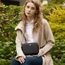 ZMDB Handtasche Damen Klein Umhängetasche Damen PU Leder Handytasche mit Handgelenkband & Verstellbar Abnehmbar Schultergurt, Schultertasche Damen Tasche Reißverschluss Crossbody Bag(Schwarz-Groß)