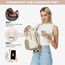LOVEVOOK Rucksack Damen Klein, Wasserdicht Cityrucksack Handtasche 2 in 1 mit USB Ladeanschluss, Mini Tasche Daypack Backpack Women Elegant für Freizeit Schule Reisen Arbeit, Khaki Beige
