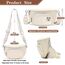 Rorimyth Bauchtasche Damen Beige Umhängetasche Damen Klein Veganes Leder Handtasche Crossbody Bag Gürteltasche Brusttasche Hüfttasche