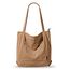 KALIDI Cord Tasche Damen Umhängetasche mit Reißverschluss Wasserdicht Tote Bag mit Taschenfach Groß Shopper Tasche Handtasche Schultertaschen für Arbeit Büro Reisen Einkaufen Schule