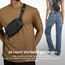 tomtoc 1,5 Liter Sling Bag mit RFID Schutz, Anti Diebstahl Bauchtasche Umhängetasche Schultertasche Crossbody Bag für Herren Damen, Spritzwassergeschützt Leicht Brusttasche für Alltag Reise, Schwarz