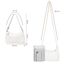 WantGor Clutch Tote Handtaschen, Umhängetasche für Frauen Crossbody Taschen Mini Hobo Bag Retro Vegan Leder Trendy Handtasche (Weiß)