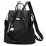 Eshow Rucksack Damen Klein, Anti-Diebstahl Kleiner Cityrucksack Tagesrucksack Elegant, 3 in 1 Rucksacktasche Modern für Pendeln Schule Arbeit Reise Schwarz
