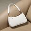 WantGor Clutch Tote Handtaschen, Umhängetasche für Frauen Crossbody Taschen Mini Hobo Bag Retro Vegan Leder Trendy Handtasche (Weiß)