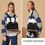 LOVEVOOK Rucksack Damen Klein, 13,3 Zoll Kleiner Rucksäcke Damen Cityrucksack Mini Rucksacktasche Elegant Handtasche Schultertasche, Wasserdicht Laptop Tagesrucksack, Beige Schwarz Braun