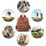 Puwuzixi Frauen Rucksack Wasserdicht Anti-Diebstahl Leichtgewicht PU Mode Reisen Mehrzweck Cabrio Geldbörse Umhängetasche Handtasche Rucksack（Caramel）