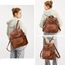 Puwuzixi Frauen Rucksack Wasserdicht Anti-Diebstahl Leichtgewicht PU Mode Reisen Mehrzweck Cabrio Geldbörse Umhängetasche Handtasche Rucksack（Caramel）