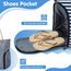 Lekespring Strandtasche Damen Groß mit Reißverschluss, Badetasche XXL Familie Saunatasche Reisetasche Beach Tote Bag für Strand Reisen Einkaufen u.Sport (Blau Gestreift)
