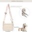 TIAASTAP Damen Umhängetasche Klein Leder Handtasche Crossbody Bag Crossbag Schultertasche Damen Tasche Moderne Taschen mit breitem Schultergurt und 3 Fächern