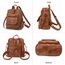 Puwuzixi Frauen Rucksack Wasserdicht Anti-Diebstahl Leichtgewicht PU Mode Reisen Mehrzweck Cabrio Geldbörse Umhängetasche Handtasche Rucksack（Caramel）