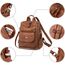 Puwuzixi Frauen Rucksack Wasserdicht Anti-Diebstahl Leichtgewicht PU Mode Reisen Mehrzweck Cabrio Geldbörse Umhängetasche Handtasche Rucksack（Caramel）