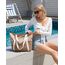 HOMESPON Strandtasche Damen mit Reißverschluss Große Wasserdicht Mesh Badetasche Familie Faltbar Beach Tote Bag Shopper