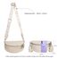 TANTOMI Umhängetasche Damen Leder, Crossbody Bag Mit Breitem Gurt, Bauchtasche Stylisch, Elegante Gürteltasche