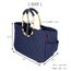 reisenthel loopshopper L frame rhombus midnight gold – Stabile Tasche mit praktischen Fächern aus recycelten PET-Flaschen – Charmantes und wasserabweisendes Design gold