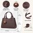 IGOLUMON Handtasche Damen Mittelgroß Tasche Leder Henkeltasche Damen-Henkeltaschen Tote Bag Handtaschen Taschen Schultertaschen Umhängetasche Schultertasche Damenhandtaschen Kaffee