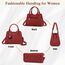 IGOLUMON Handtasche Damen Mittelgroß Tasche Leder Henkeltasche Damen-Henkeltaschen Tote Bag Handtaschen Taschen Schultertaschen Umhängetasche Schultertasche Damenhandtaschen Rot