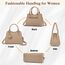 IGOLUMON Handtasche Damen Mittelgroß Tasche Leder Henkeltasche Damen-Henkeltaschen Tote Bag Handtaschen Taschen Schultertaschen Umhängetasche Schultertasche Damenhandtaschen Khaki