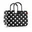 reisenthel loopshopper L frame dots white – Stabile Tasche mit praktischen Fächern aus recycelten PET-Flaschen – Charmantes und wasserabweisendes Design