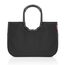 reisenthel loopshopper L in Schwarz, schwarzer Rahmen – Stabile Tasche mit praktischen Fächern aus recycelten PET-Flaschen – Charmantes und wasserabweisendes Design