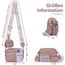 GASSDA Crossbody Bag Damen, Kleine Umhängetasche Damen Breiter Gurt PU Leder Handtasche mit Abnehmbarem Schultergurt