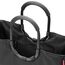 reisenthel loopshopper L in Schwarz, schwarzer Rahmen – Stabile Tasche mit praktischen Fächern aus recycelten PET-Flaschen – Charmantes und wasserabweisendes Design