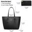 Jocose Moose Damen Handtasche Schultertasche, Vintage Leder Tasche Shopper Groß für BüRo Schule Einkauf, Geschenk mit Einer Damen Geldbörse