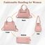 IGOLUMON Handtasche Damen Mittelgroß Tasche Leder Henkeltasche Damen-Henkeltaschen Tote Bag Handtaschen Taschen Schultertaschen Umhängetasche Schultertasche Damenhandtaschen Rosa