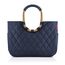 reisenthel loopshopper L frame rhombus midnight gold – Stabile Tasche mit praktischen Fächern aus recycelten PET-Flaschen – Charmantes und wasserabweisendes Design gold