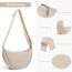 TIAASTAP Damen Halbmond Crossbody Umhängetasche, Unisex Hobo Crossbody Bag, Wasserdichte Leichtes Nylon Bauchtasche mit verstellbarer Schultergurt Für Alltag & Freizeit