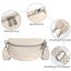 TANTOMI Umhängetasche Damen Leder, Crossbody Bag Mit Breitem Gurt, Bauchtasche Stylisch, Elegante Gürteltasche