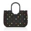 reisenthel loopshopper L in Dots, schwarzer Rahmen – Stabile Tasche mit praktischen Fächern aus recycelten PET-Flaschen – Charmantes und wasserabweisendes Design