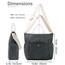 Prite Shopper Tasche Damen Groß Cordtaschen Tote Bag Cord Beuteltasche Stofftasche mit Verstellbarem Schultergurt für Arbeit Reisen Einkaufen Schule College