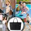 IGOLUMON Strandtasche XXL Familie Groß Badetasche mit Reißverschluss Wasserdicht 40L Vielseitiger Shopper Damen Tote Bag für Strand Pool Fitnessstudio Reisen Schwarz