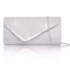 Larcenciel Clutch, Glänzende Pailletten Abendtaschen mit Abnehmbarer Kette, Envelope Handtasche für Damen, Elegante Cross Body Umhängetasche für Hochzeit, Party, Bankett, Feiertage (Silber)