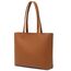 MEEGIRL Damen Henkeltaschen, Einfache Handtaschen PU Leder Tote Shopper Bag für Arbeit, Schule, Einkauf mit Reißverschluss und Innentasche (Braun)